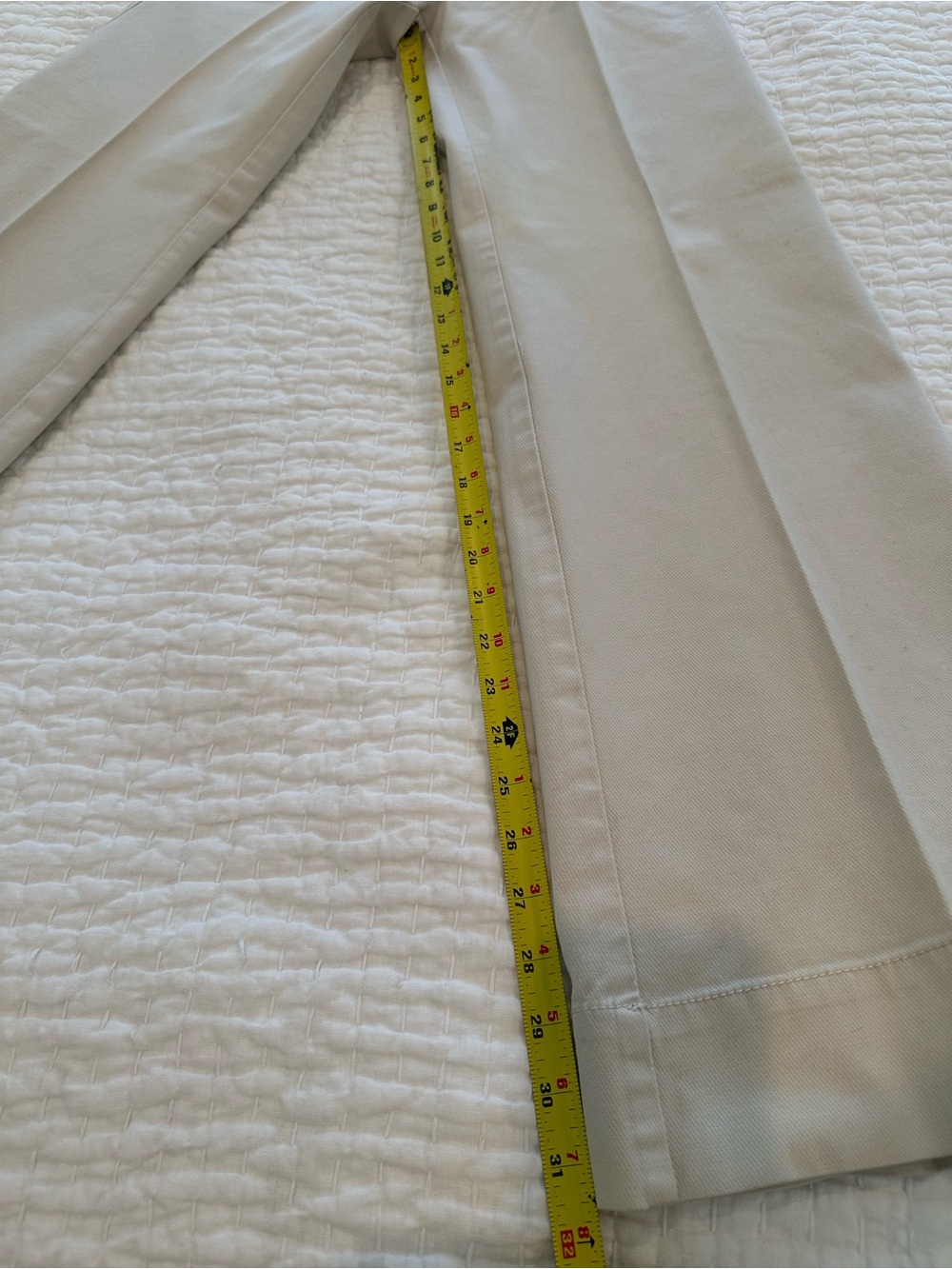 Twill Twenty Two Wide Leg Cotton Canvas Pants in Cream - Picture 8 of 10